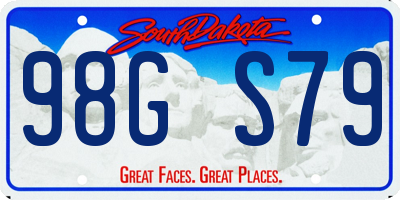 SD license plate 98GS79