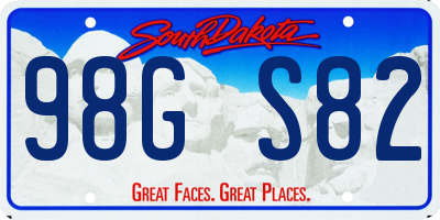 SD license plate 98GS82