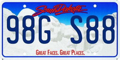 SD license plate 98GS88