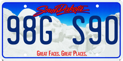 SD license plate 98GS90