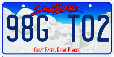 SD license plate 98GT02