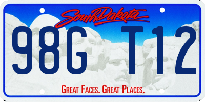 SD license plate 98GT12