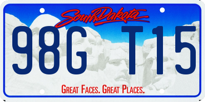 SD license plate 98GT15