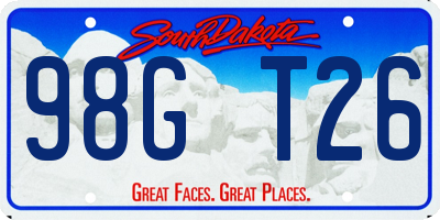 SD license plate 98GT26