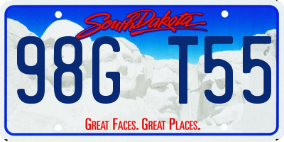 SD license plate 98GT55