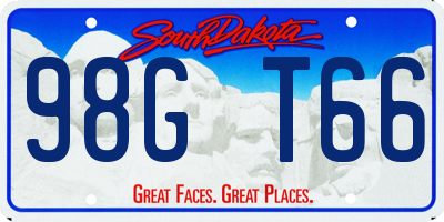 SD license plate 98GT66