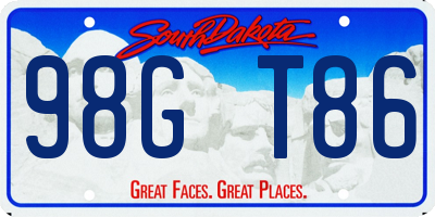 SD license plate 98GT86