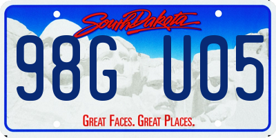 SD license plate 98GU05