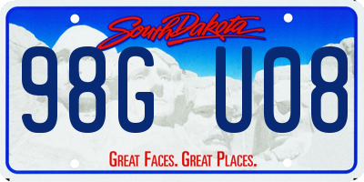 SD license plate 98GU08