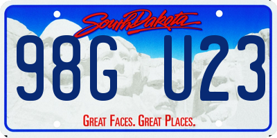 SD license plate 98GU23