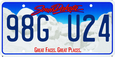 SD license plate 98GU24
