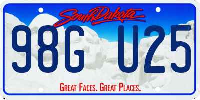 SD license plate 98GU25