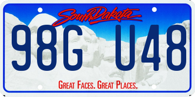SD license plate 98GU48