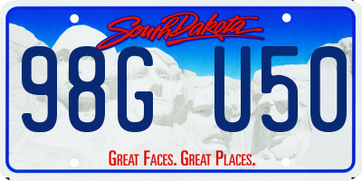 SD license plate 98GU50