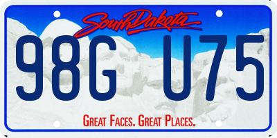 SD license plate 98GU75