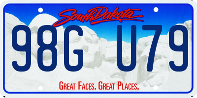 SD license plate 98GU79