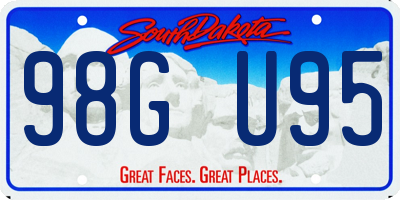 SD license plate 98GU95