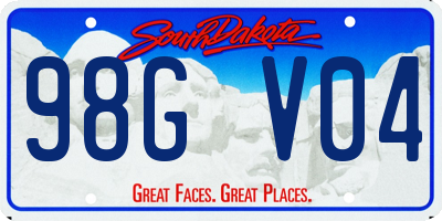 SD license plate 98GV04