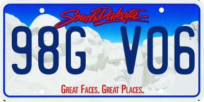 SD license plate 98GV06