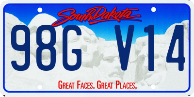 SD license plate 98GV14