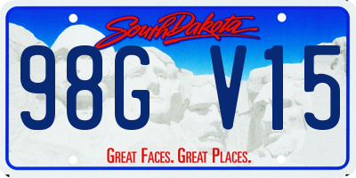 SD license plate 98GV15