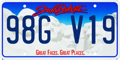 SD license plate 98GV19