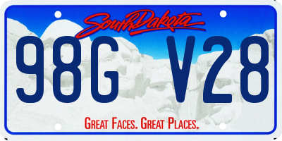 SD license plate 98GV28