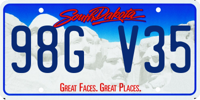 SD license plate 98GV35