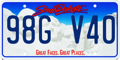 SD license plate 98GV40