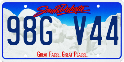 SD license plate 98GV44