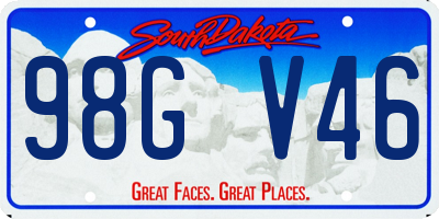 SD license plate 98GV46
