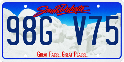 SD license plate 98GV75