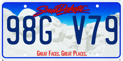 SD license plate 98GV79