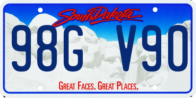 SD license plate 98GV90