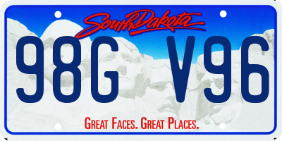 SD license plate 98GV96