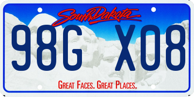 SD license plate 98GX08