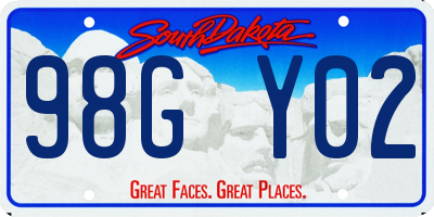 SD license plate 98GY02