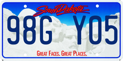 SD license plate 98GY05
