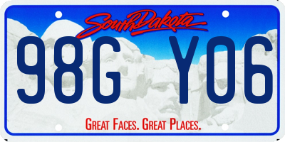 SD license plate 98GY06