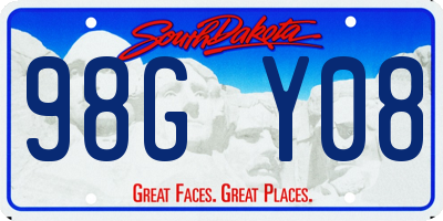SD license plate 98GY08