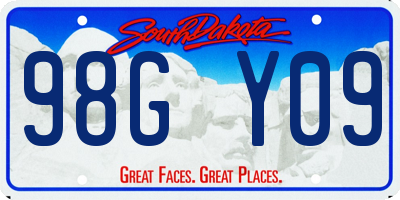 SD license plate 98GY09