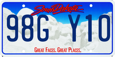 SD license plate 98GY10