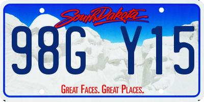 SD license plate 98GY15