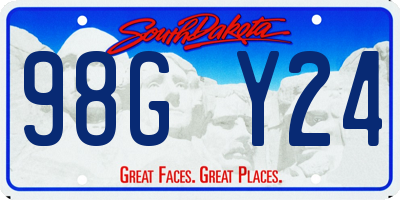 SD license plate 98GY24