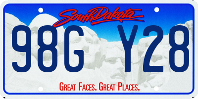 SD license plate 98GY28