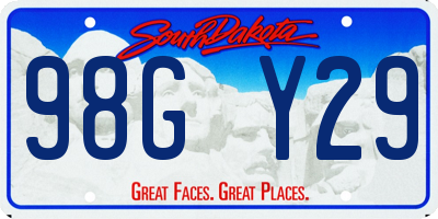 SD license plate 98GY29