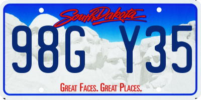 SD license plate 98GY35