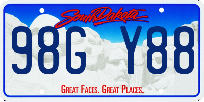 SD license plate 98GY88