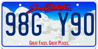 SD license plate 98GY90