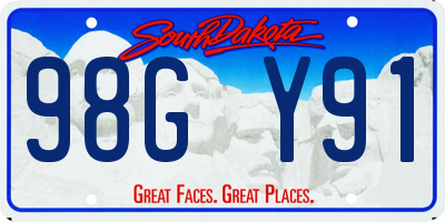SD license plate 98GY91